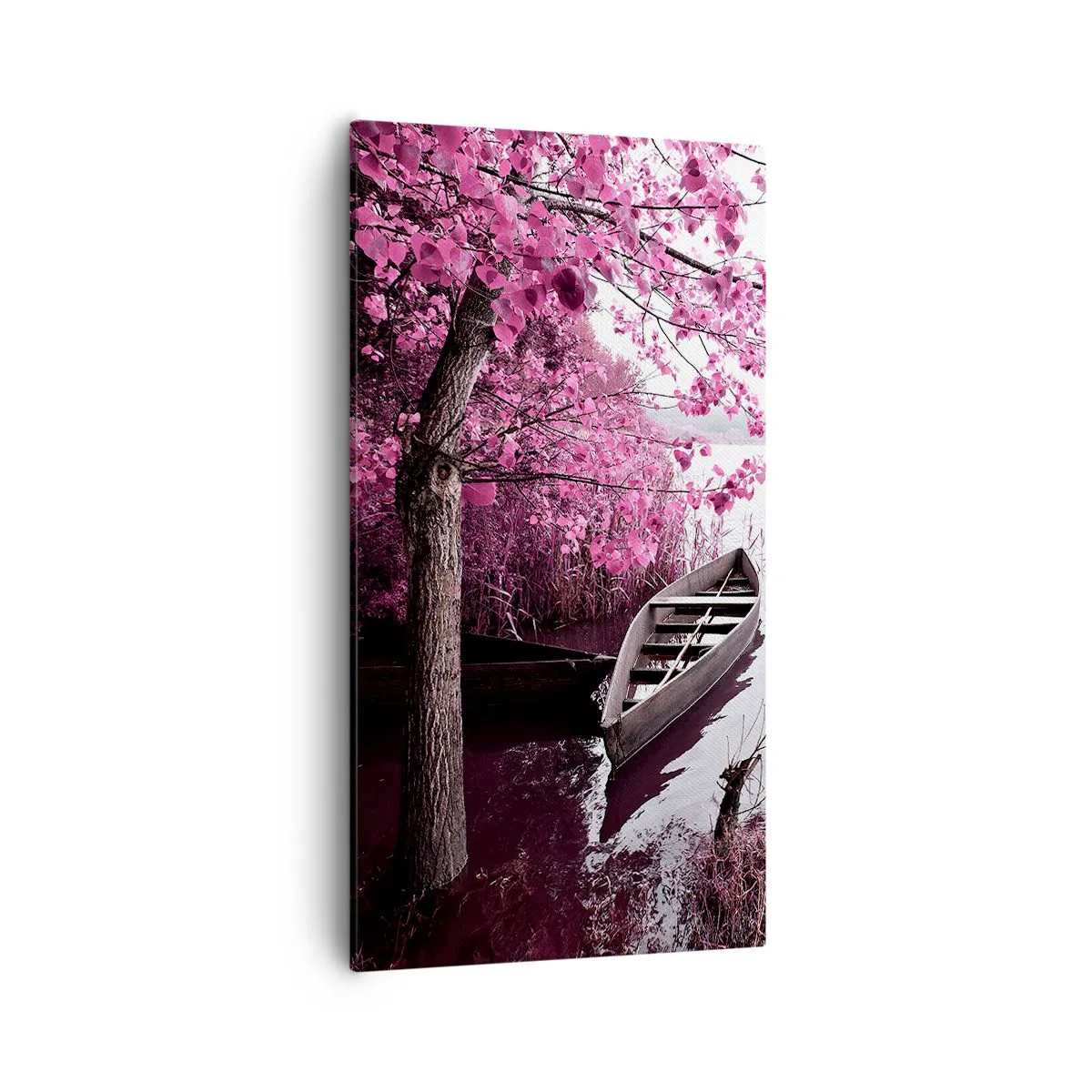 Bild auf Leinwand - Leinwandbild - In rosa Stille - 55x100 cm