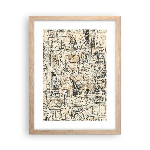 Poster in einem Rahmen aus heller Eiche - Es wartet darauf, entschlüsselt zu werden - 30x40 cm