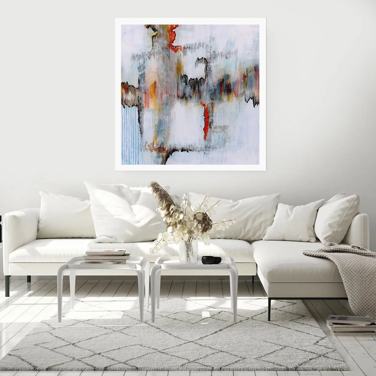 Poster - Ein Stock auf dem Wasser - 60x60 cm