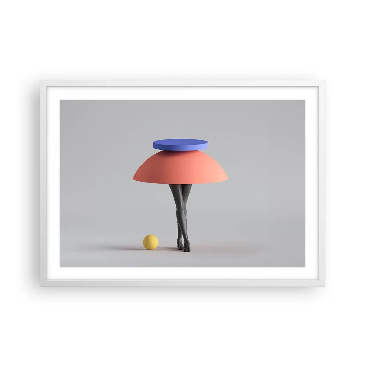 Poster in einem weißen Rahmen - Surrealistische Komposition - 70x50 cm