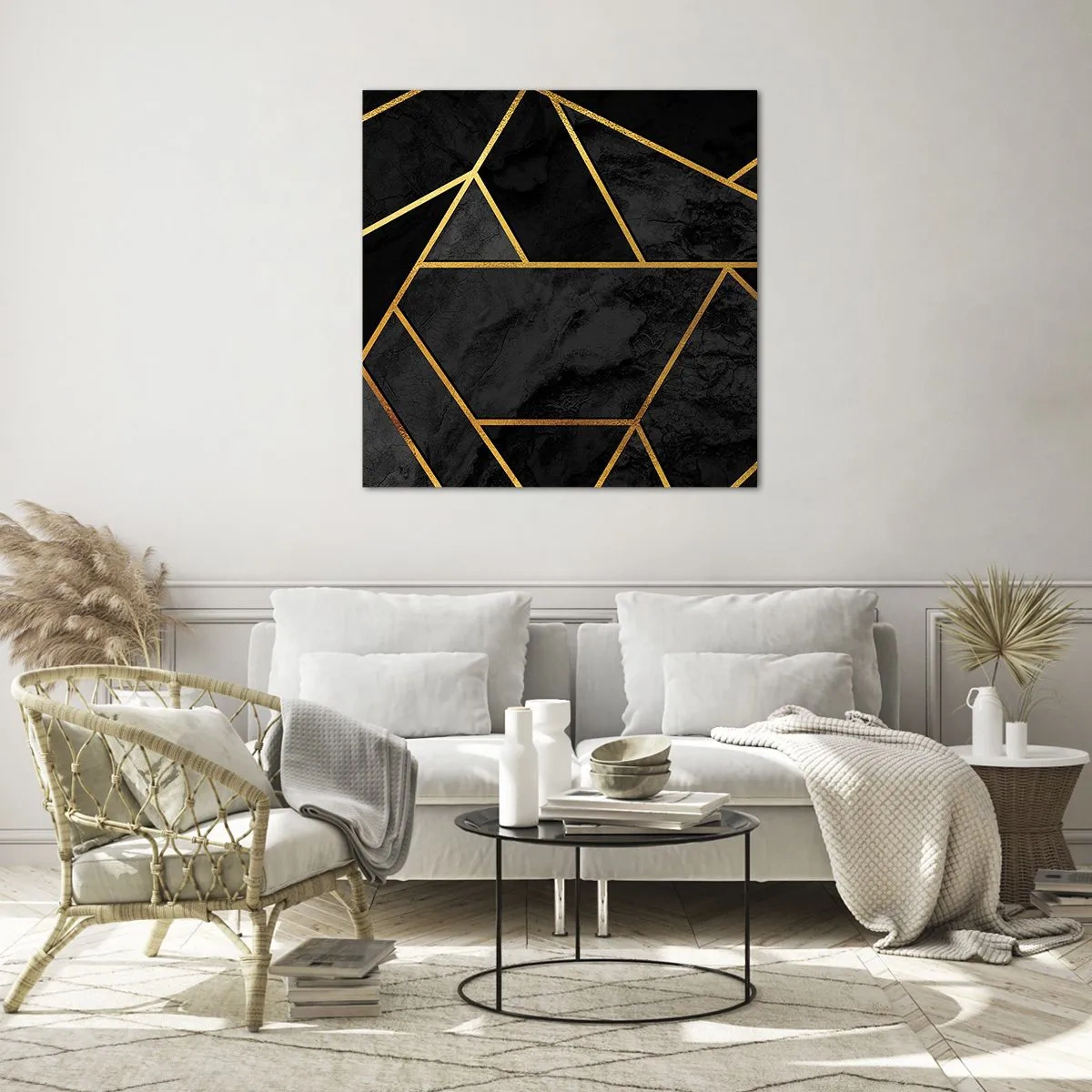 Glasbild - Bild auf glas - Dunkelheit und Glanz - 30x30 cm