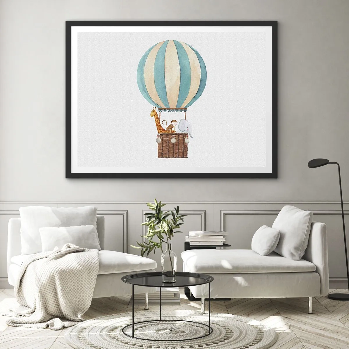 Poster in einem schwarzem Rahmen - Fantastische Reise - 91x61 cm