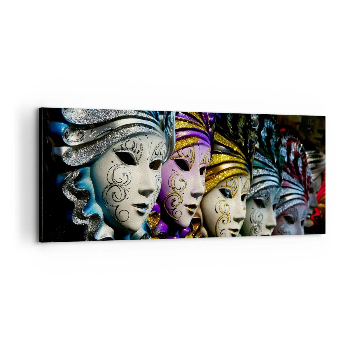 Bild auf Leinwand - Leinwandbild - Geheimnis in Gold und Silber - 100x40 cm
