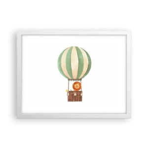 Poster in einem weißen Rahmen - Leons Reisen - 40x30 cm