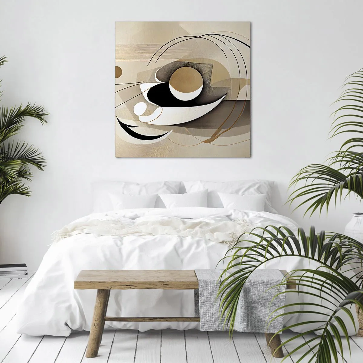 Bild auf Leinwand - Leinwandbild - Komposition: die Essenz des Wortes - 70x70 cm