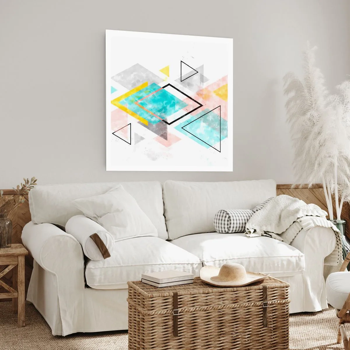 Poster - Geometrisches Spiel - 60x60 cm