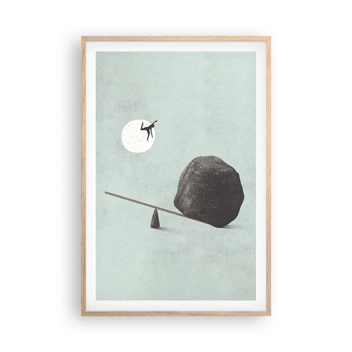 Poster in einem Rahmen aus heller Eiche - Erfüllte Träume - 61x91 cm
