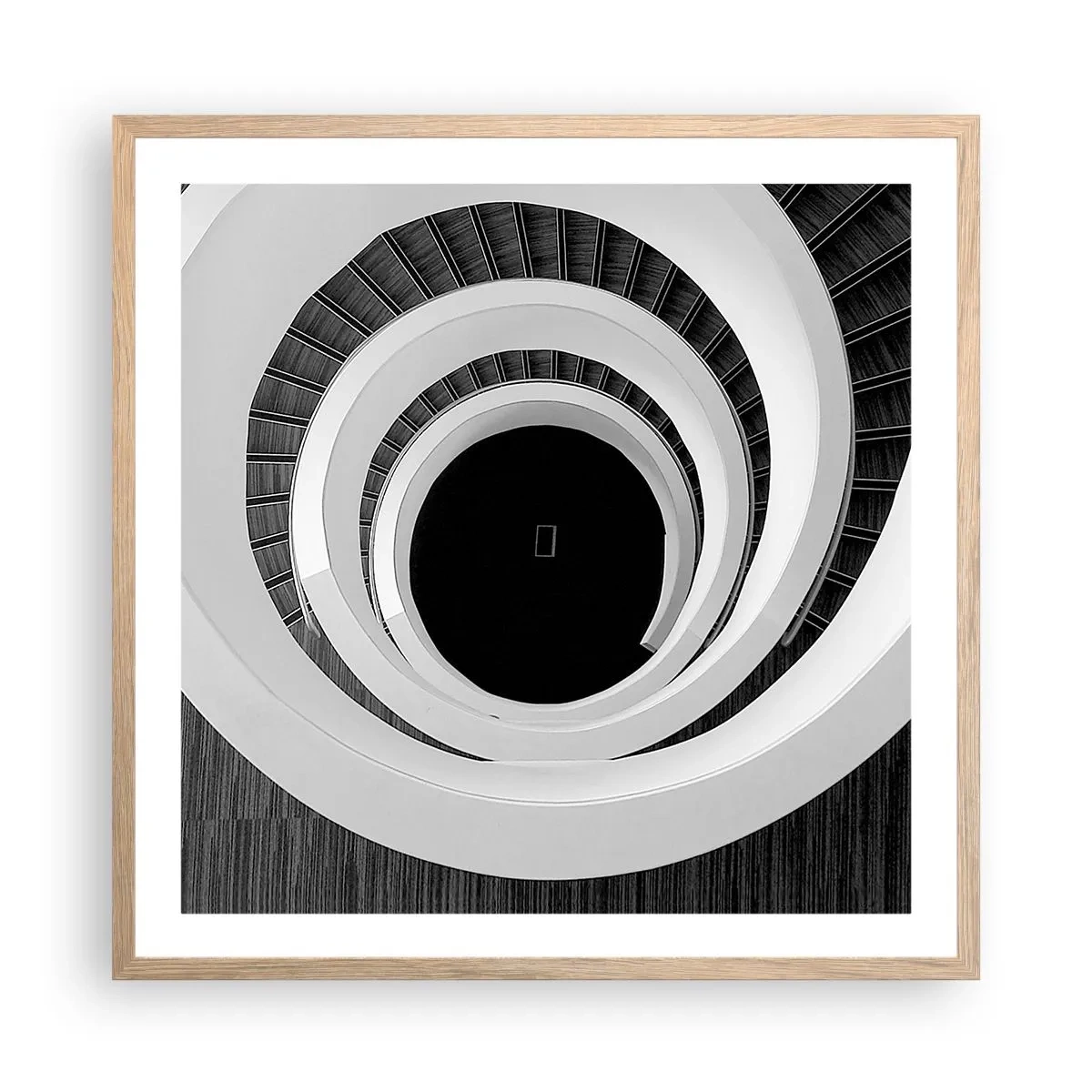 Poster in einem Rahmen aus heller Eiche - Zum Kern der Sache - 60x60 cm