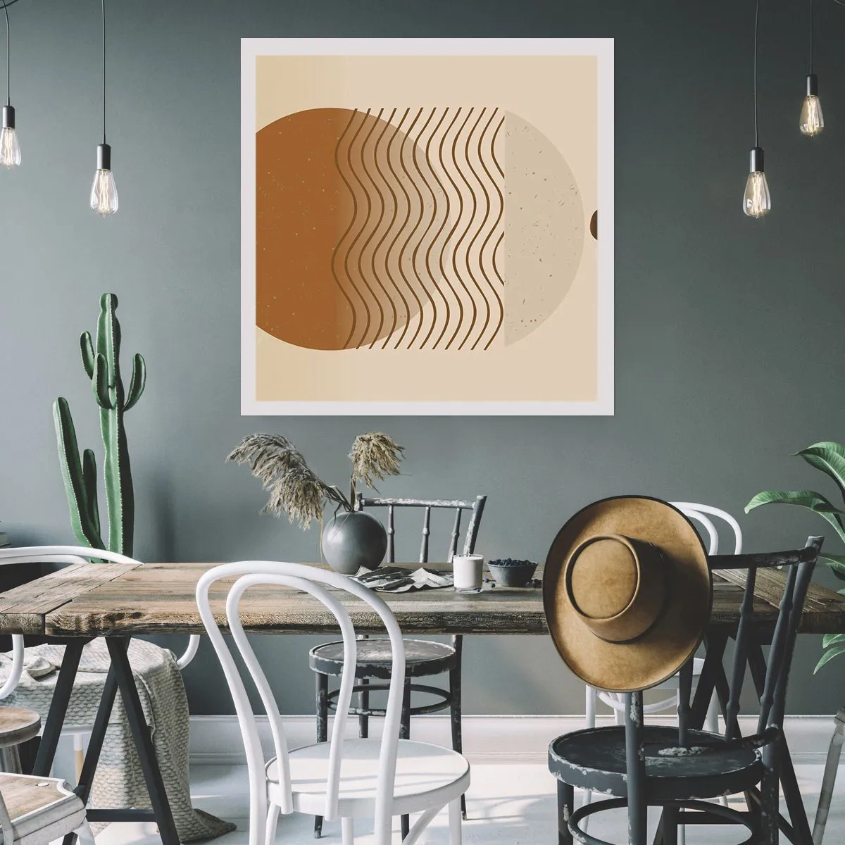 Poster - Zur Entstehung geometrischer Figuren - 40x40 cm