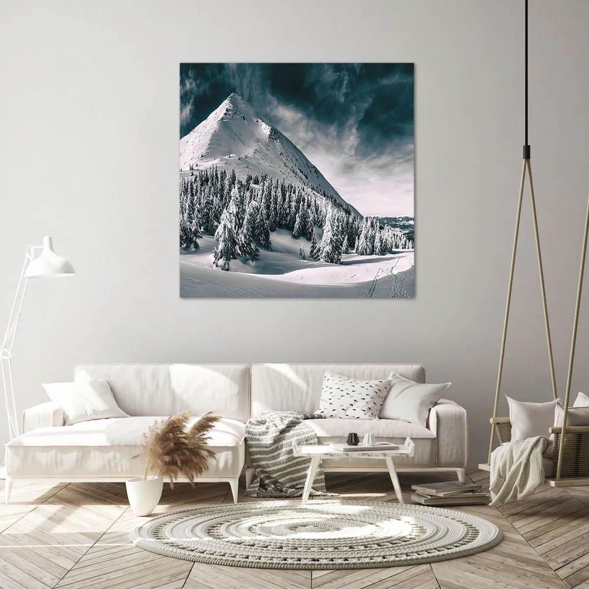 Bild auf Leinwand - Leinwandbild - Das Land aus Schnee und Eis - 40x40 cm