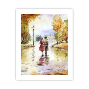 Poster - Romantischer Herbst im Park - 40x50 cm