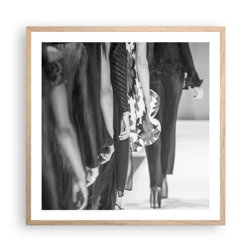 Poster in einem Rahmen aus heller Eiche - Eine stilvolle Parade - 60x60 cm