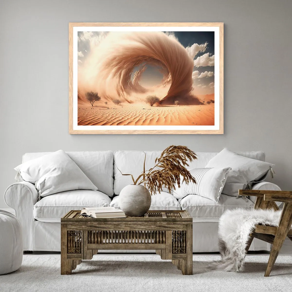Poster in einem Rahmen aus heller Eiche - Geöffnetes Portal - 40x30 cm