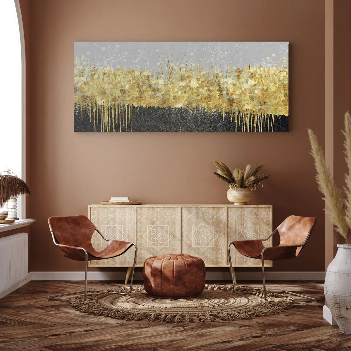 Bild auf Leinwand - Leinwandbild - Nach innen und nach oben - 100x40 cm