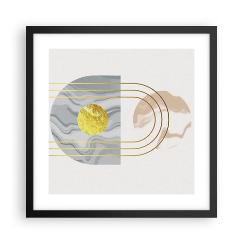 Poster in einem schwarzem Rahmen - Helligkeit und Brillanz - 40x40 cm