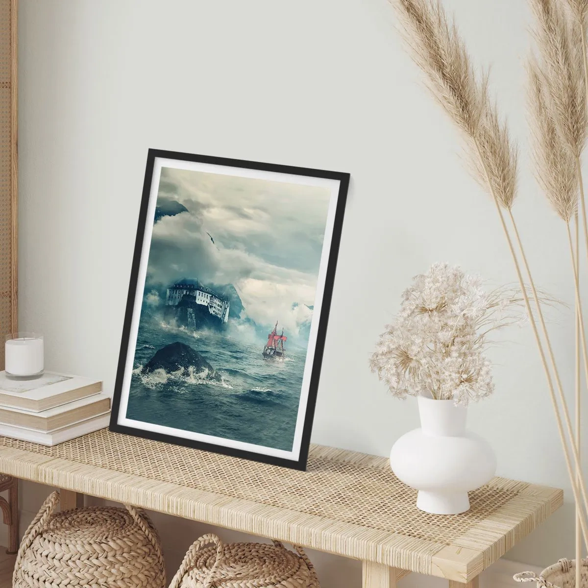 Poster in einem schwarzem Rahmen - In magischen Gewässern - 40x50 cm