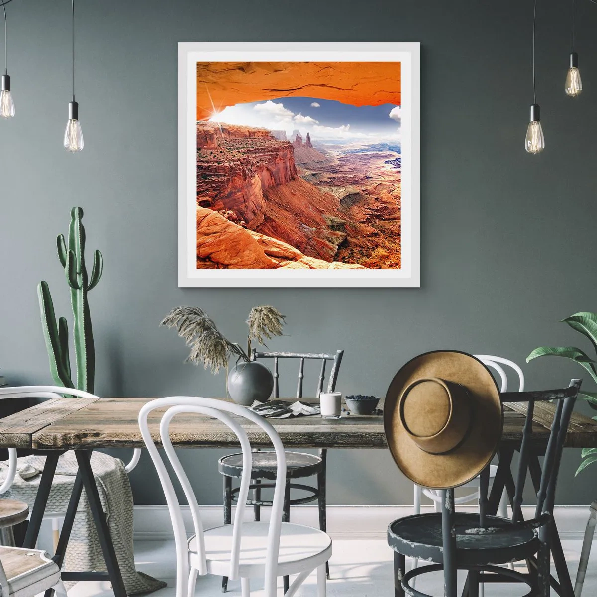 Poster in einem weißen Rahmen - Von der Natur selbst geschnitzt - 60x60 cm