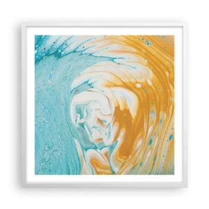 Poster in einem weißen Rahmen - Pastellwirbel - 60x60 cm