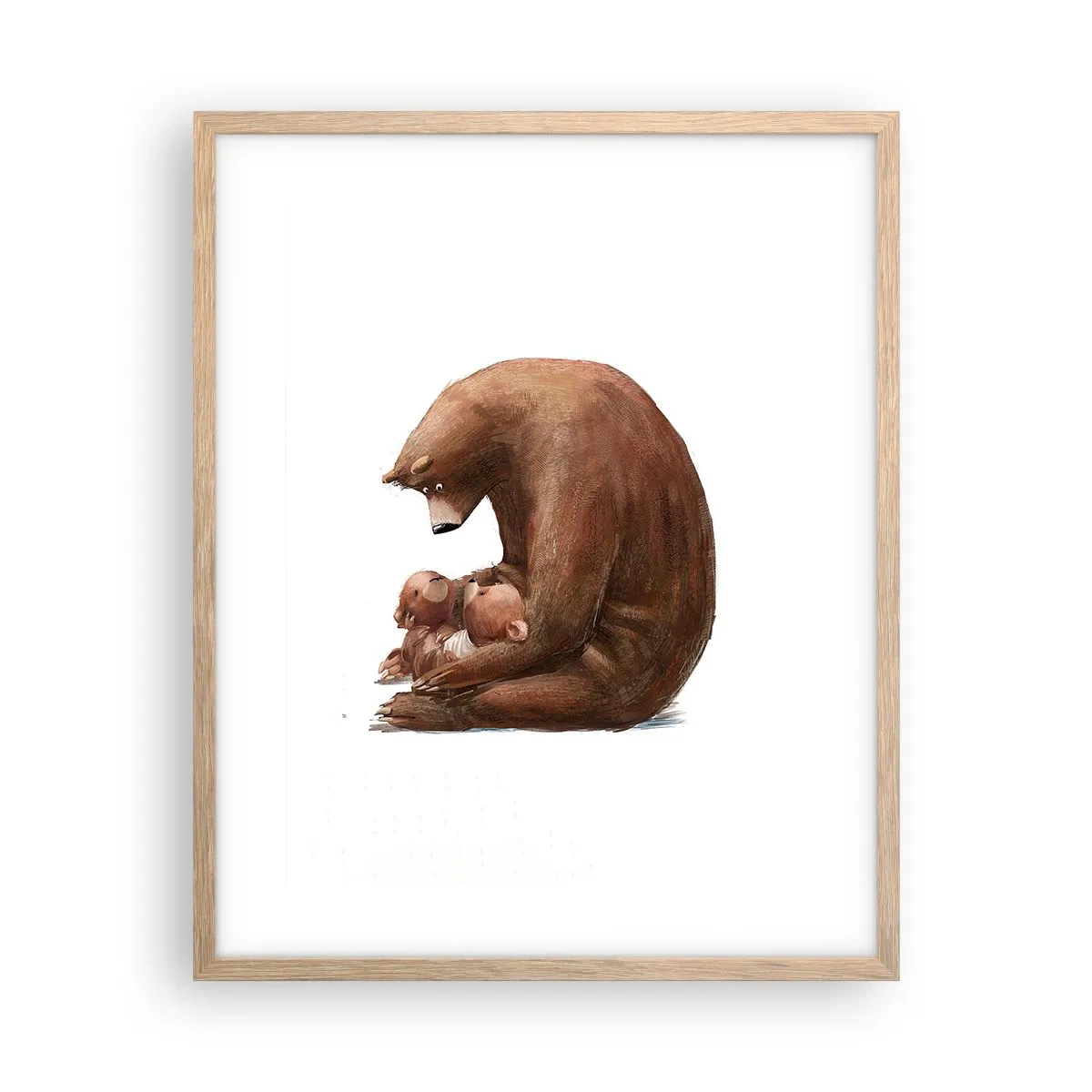 Poster in einem Rahmen aus heller Eiche - Süße Träume, Kinder - 40x50 cm