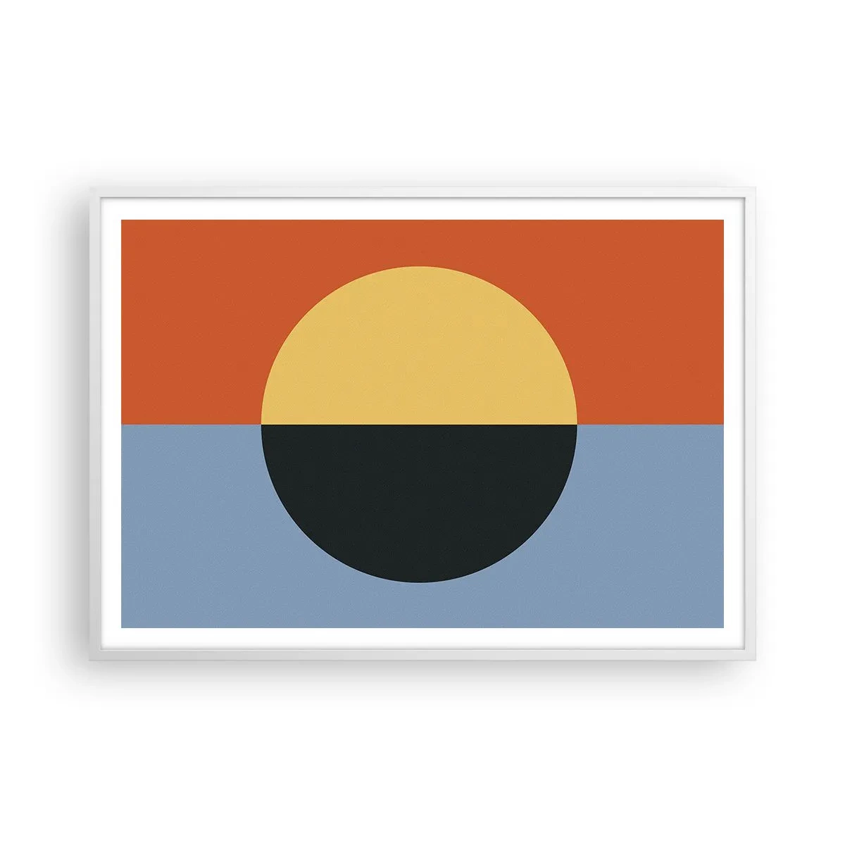 Poster in einem weißen Rahmen - Eine Komposition aus Wärme und Kühle - 100x70 cm
