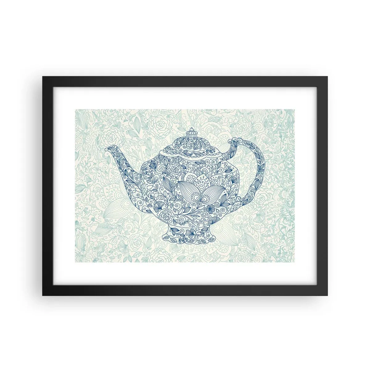 Poster in einem schwarzem Rahmen - Tee-Charm - 40x30 cm