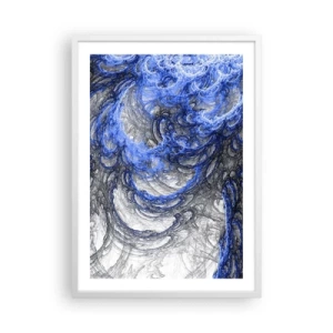 Poster in einem weißen Rahmen - Die Geburt einer Welle - 50x70 cm