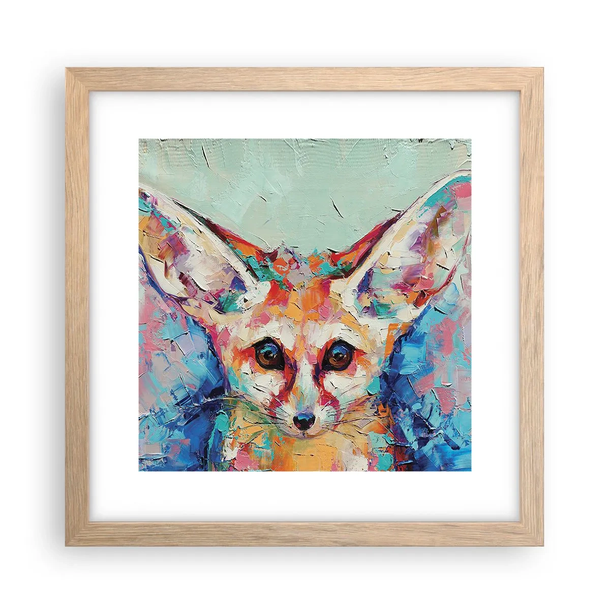 Poster in einem Rahmen aus heller Eiche - Bist du bereit für mich? - 30x30 cm