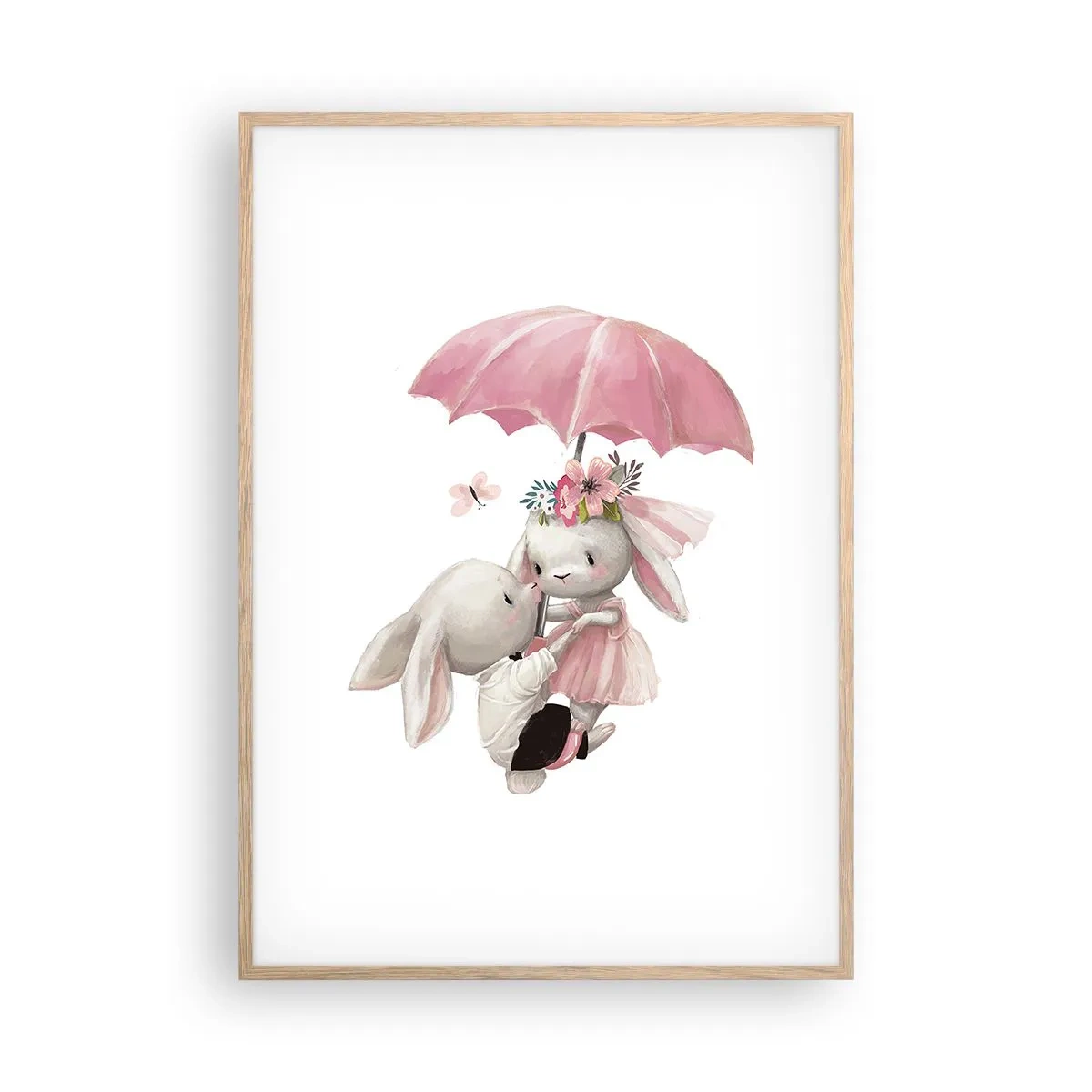 Poster in einem Rahmen aus heller Eiche - Das ist eben Liebe - 70x100 cm