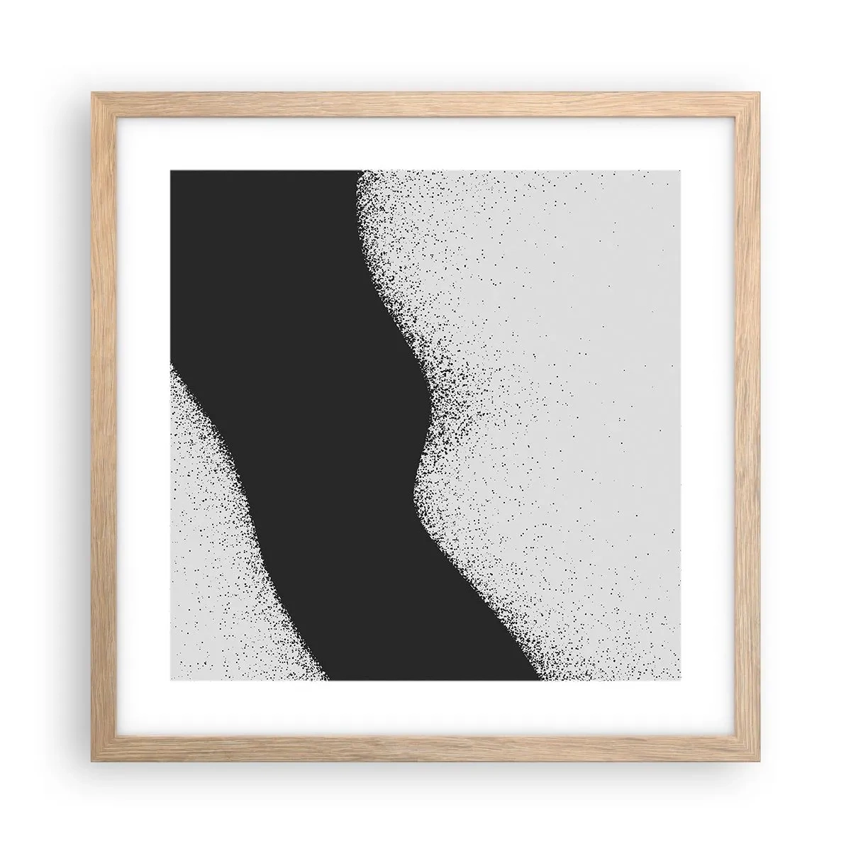 Poster in einem Rahmen aus heller Eiche - Flüssiges Gleichgewicht - 40x40 cm