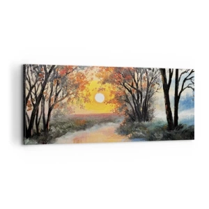 Bild auf Leinwand - Leinwandbild - Herbststimmung - 100x40 cm
