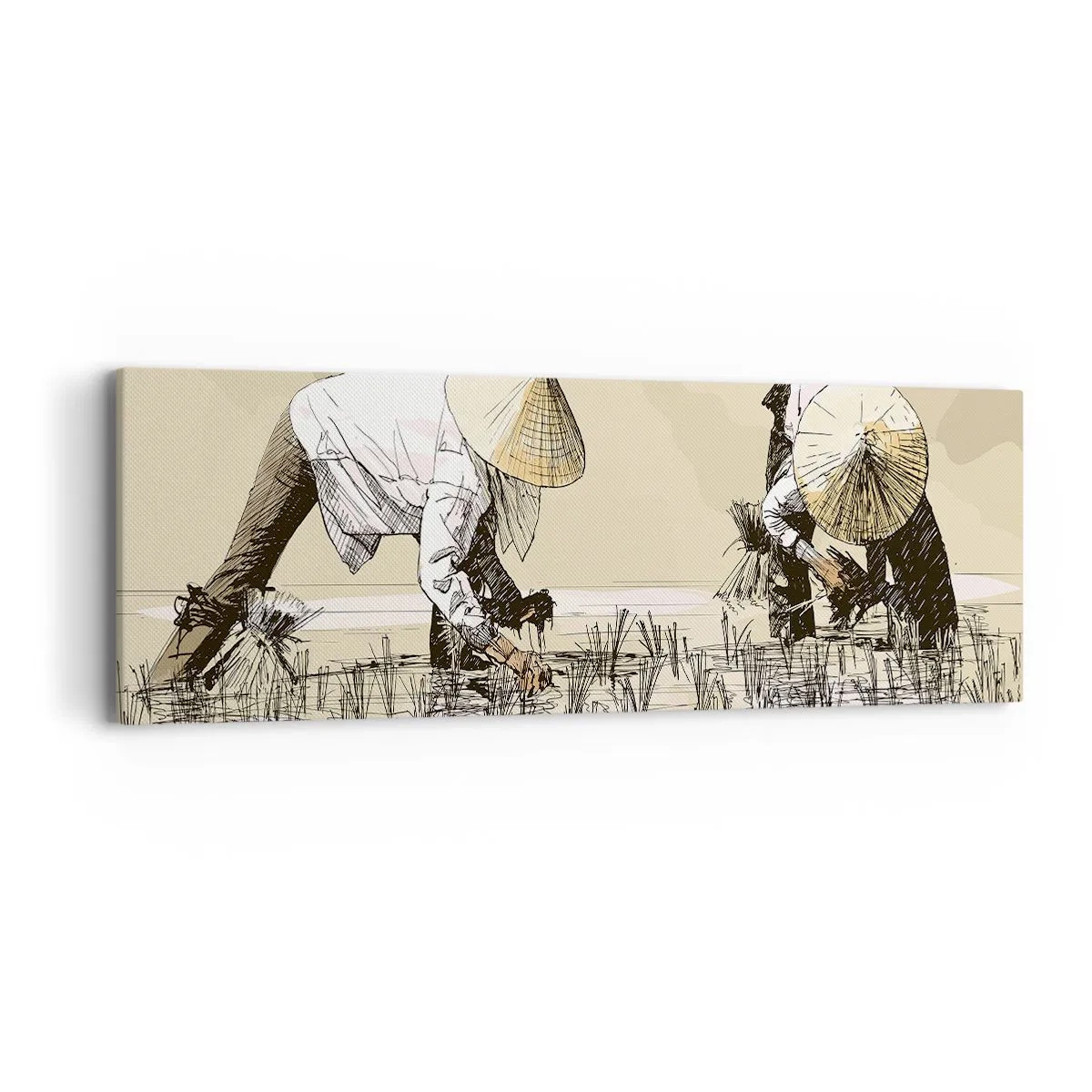 Bild auf Leinwand - Leinwandbild - Erfolgreiche Ernte - 90x30 cm