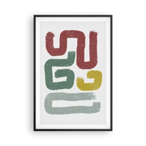 Poster in einem schwarzem Rahmen - In einer unbekannten Sprache - 61x91 cm