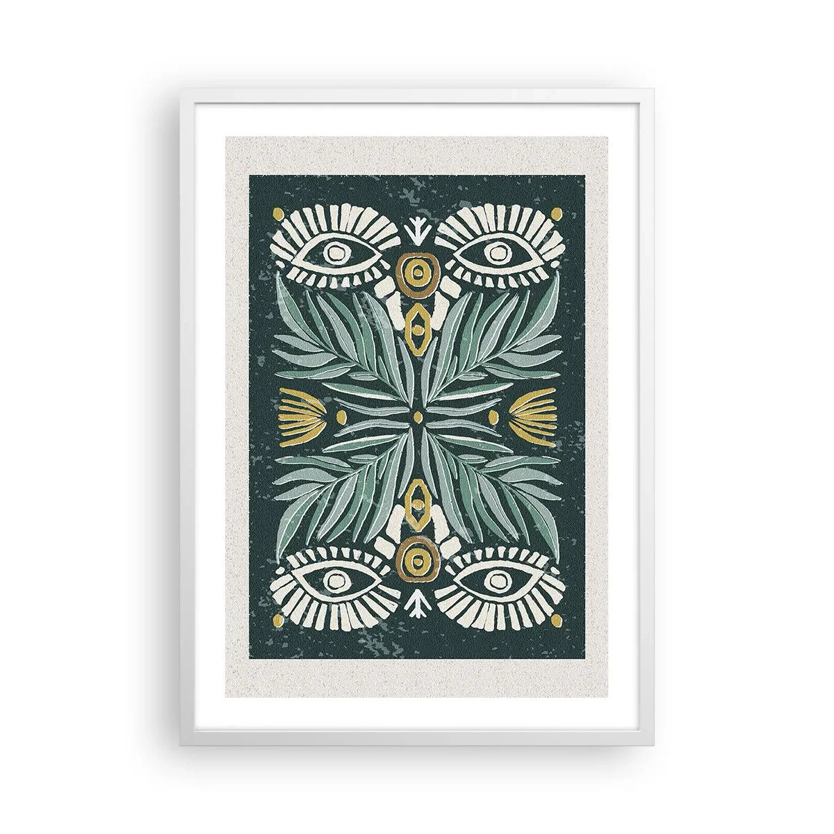 Poster in einem weißen Rahmen - Wie ein Volksausschnitt - 50x70 cm