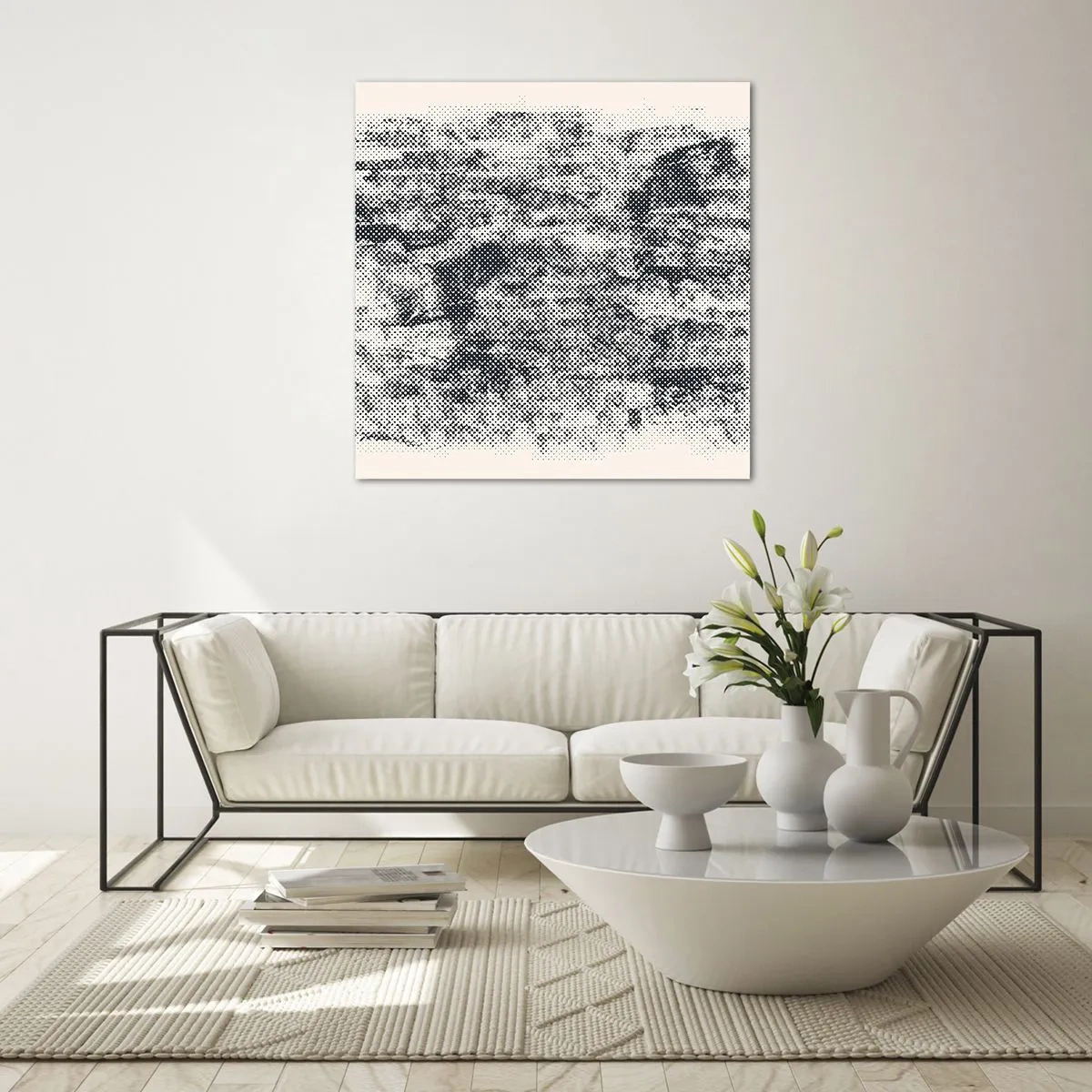 Glasbild - Bild auf glas - Nebelige Komposition - 60x60 cm