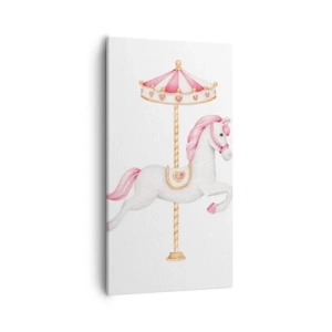 Bild auf Leinwand - Leinwandbild - Er legte los - 55x100 cm