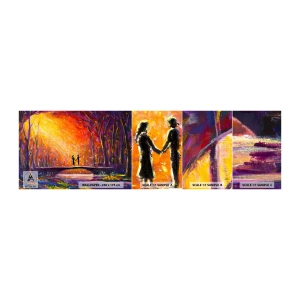 Fototapeten Muster Selbstklebend Deluxe Sticker - Der Himmel liebt sie auch - Abstraktion, Liebespaar, Landschaft - 100x30 cm