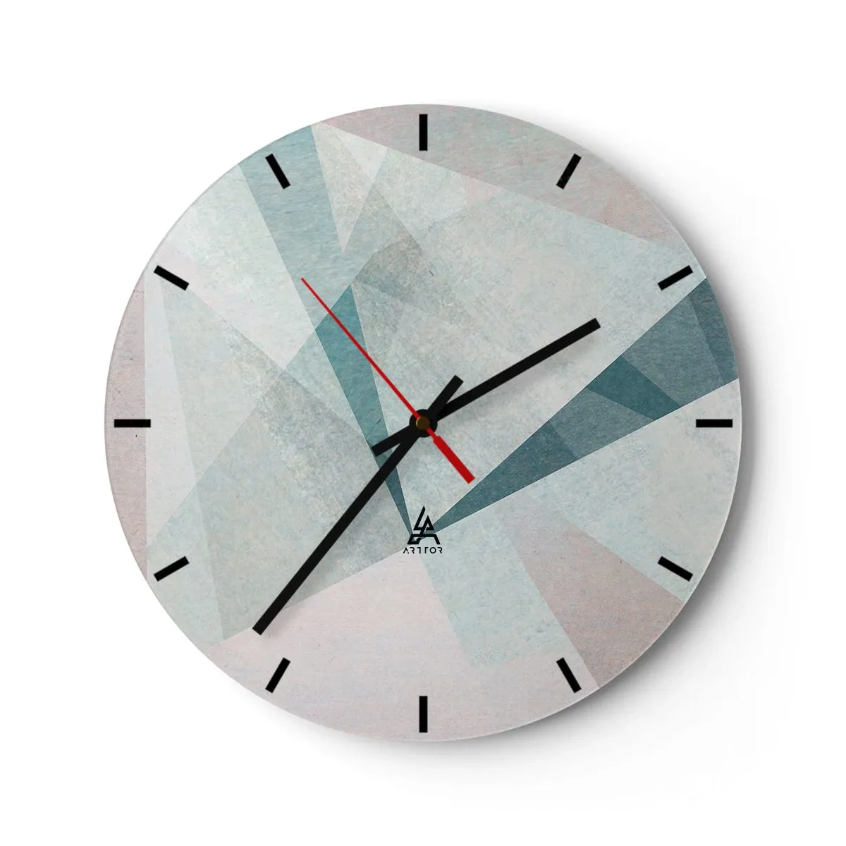 Wanduhr - Glasuhr - Einfach aber dynamisch - 40x40 cm
