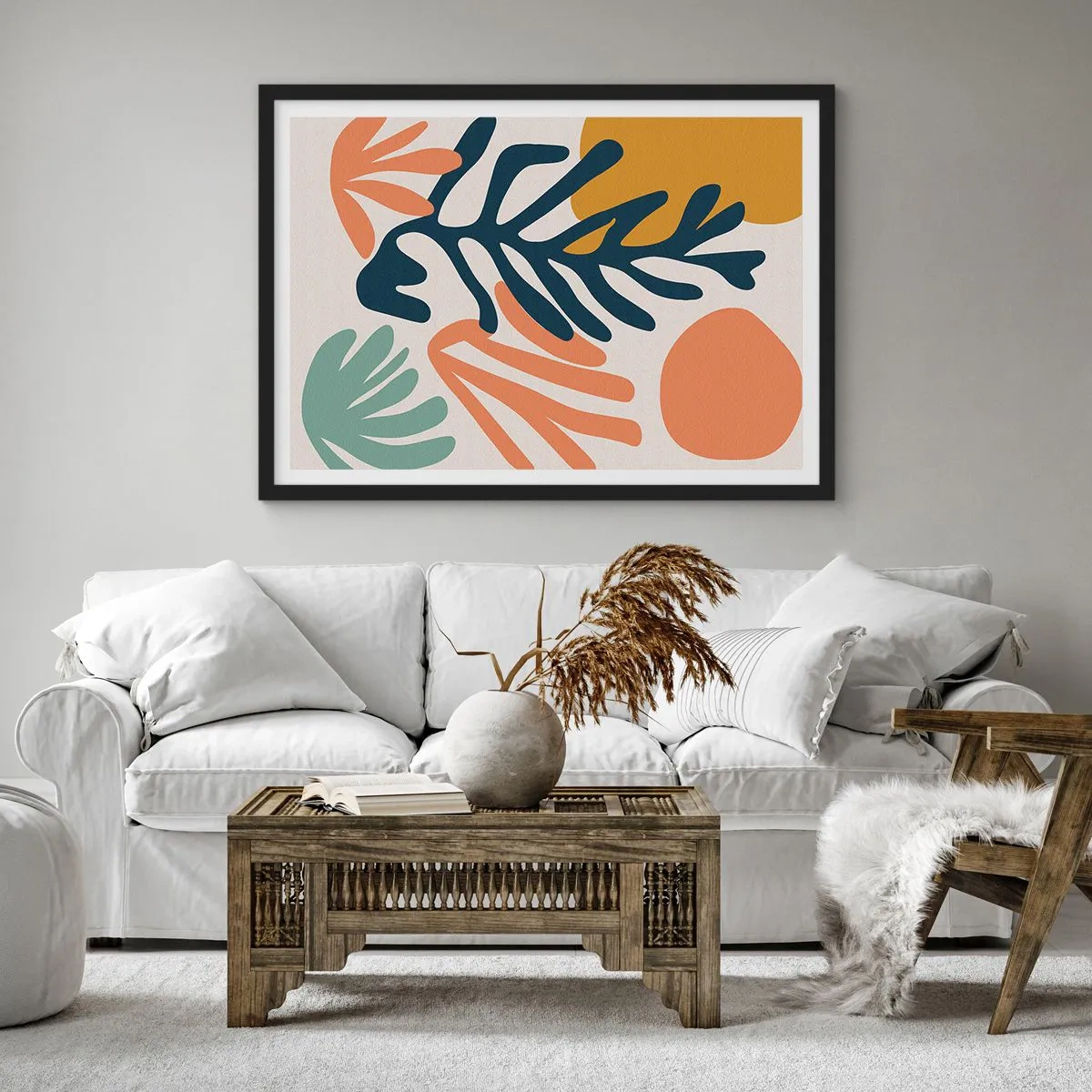 Poster in einem schwarzem Rahmen - Korallenmeere - 50x40 cm