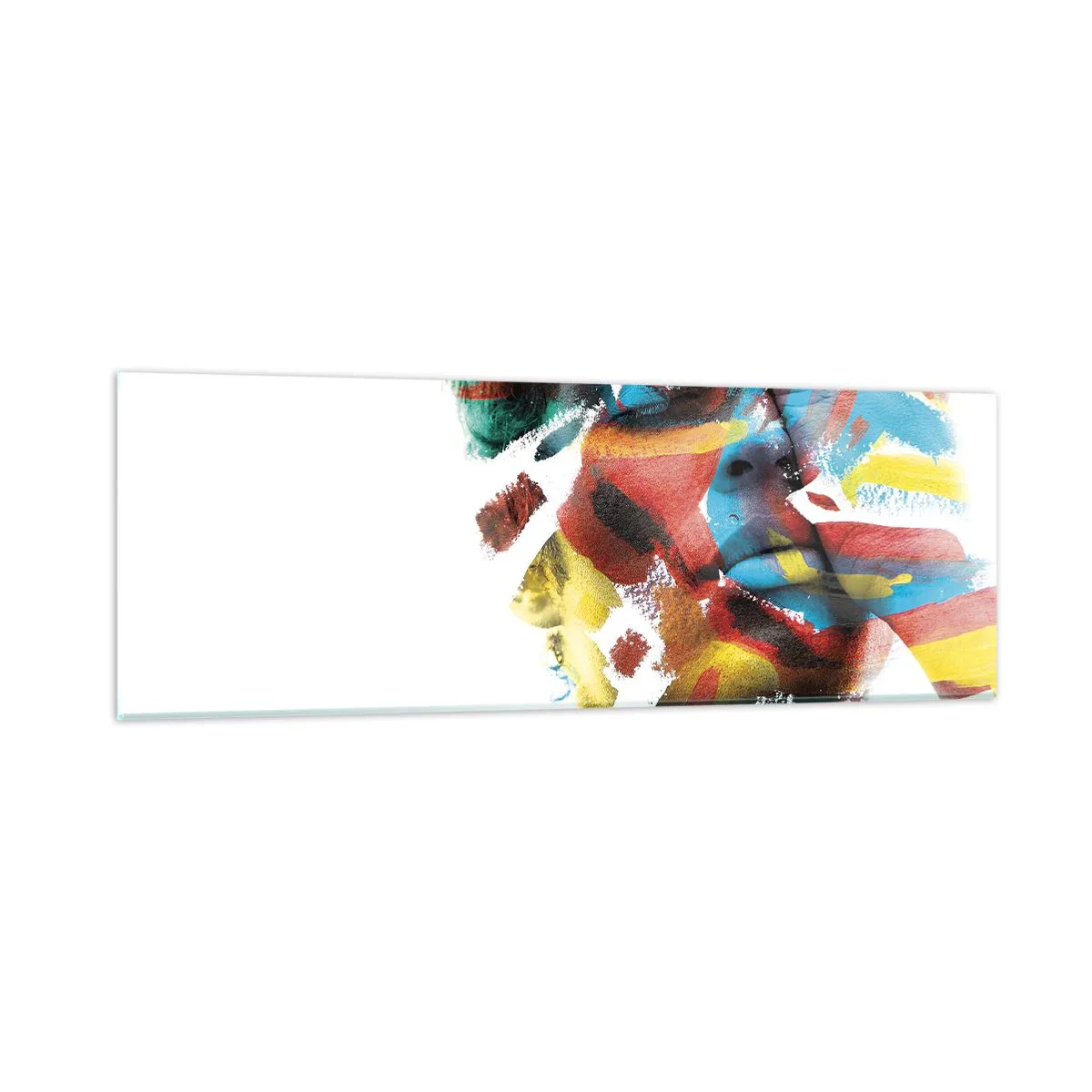 Glasbild - Bild auf glas - Eine bunte Persönlichkeit - 90x30 cm