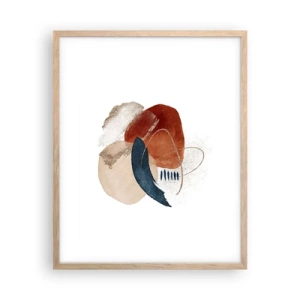 Poster in einem Rahmen aus heller Eiche - Ovale Komposition - 40x50 cm