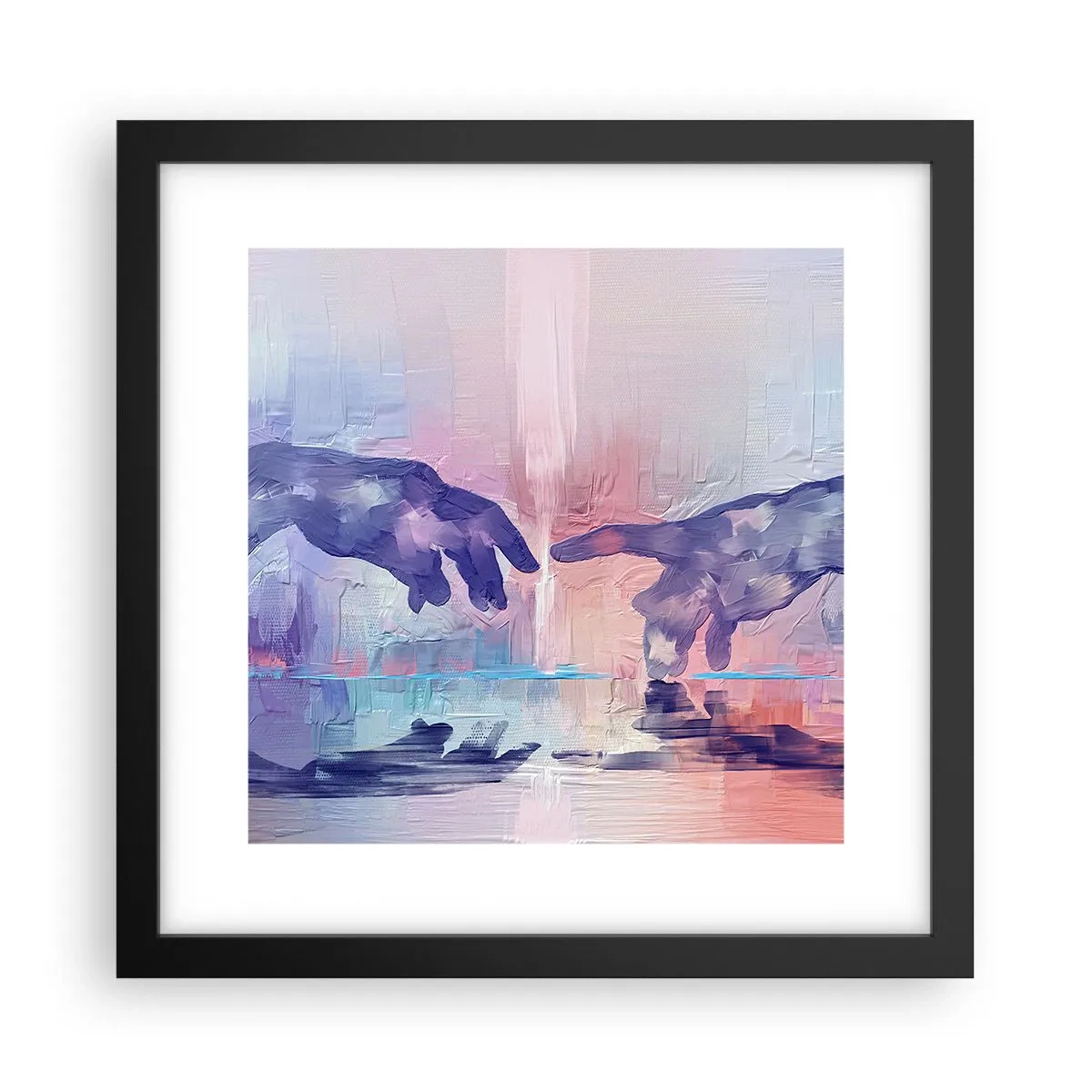 Poster in einem schwarzem Rahmen - Göttlicher Funke des Lebens - 30x30 cm