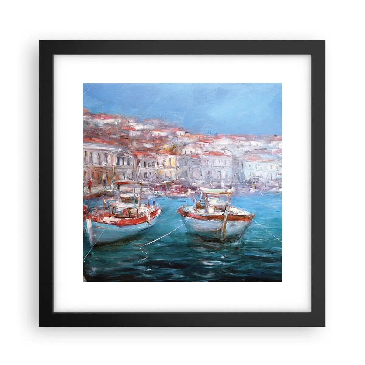 Poster in einem schwarzem Rahmen - Italienische Bucht - 30x30 cm