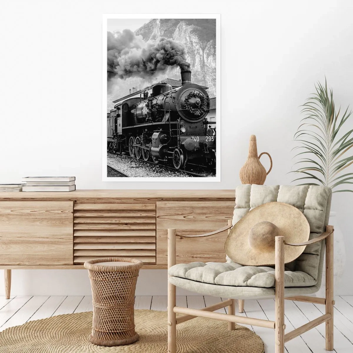 Poster - Steht am Bahnhof ... - 70x100 cm