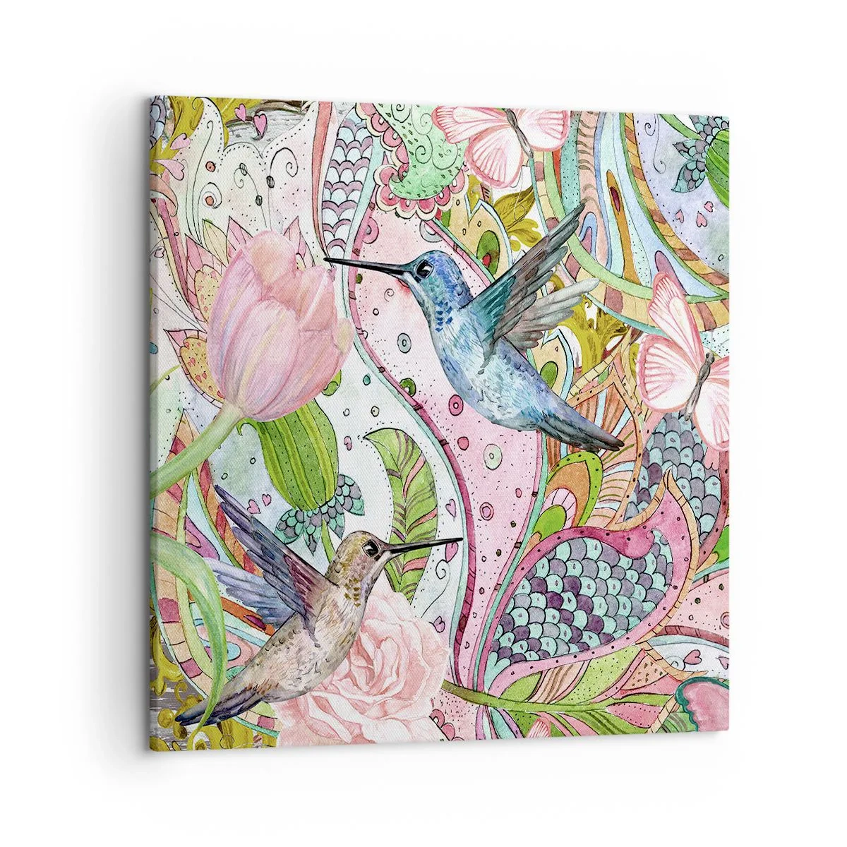 Bild auf Leinwand - Leinwandbild - Verstrickt in Weinreben - 50x50 cm