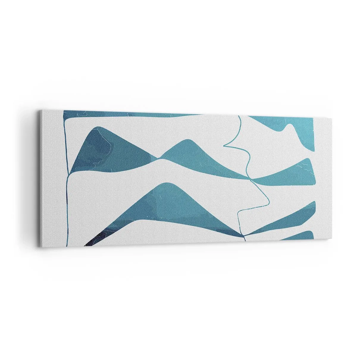 Bild auf Leinwand - Leinwandbild - Abstraktion: türkisfarbene Verbindung - 100x40 cm