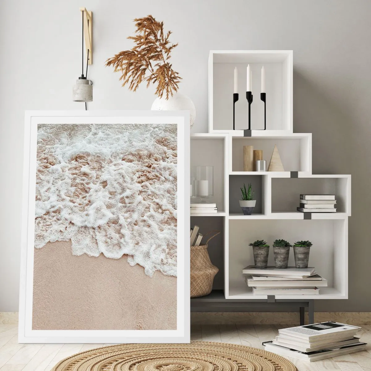 Poster in einem weißen Rahmen - Ich komme gleich wieder - 61x91 cm