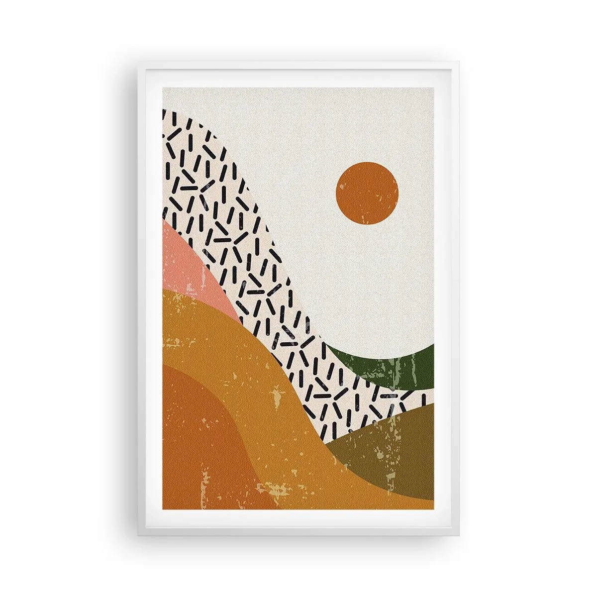 Poster in einem weißen Rahmen - Solare Abstraktion - 61x91 cm