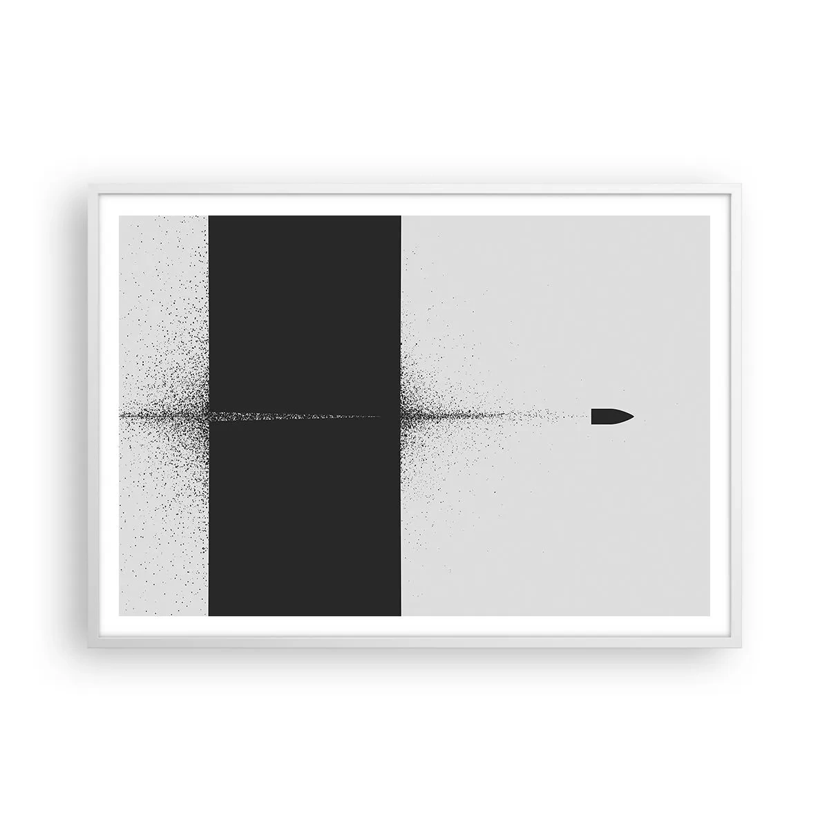 Poster in einem weißen Rahmen - Direkt zum Ziel - 100x70 cm