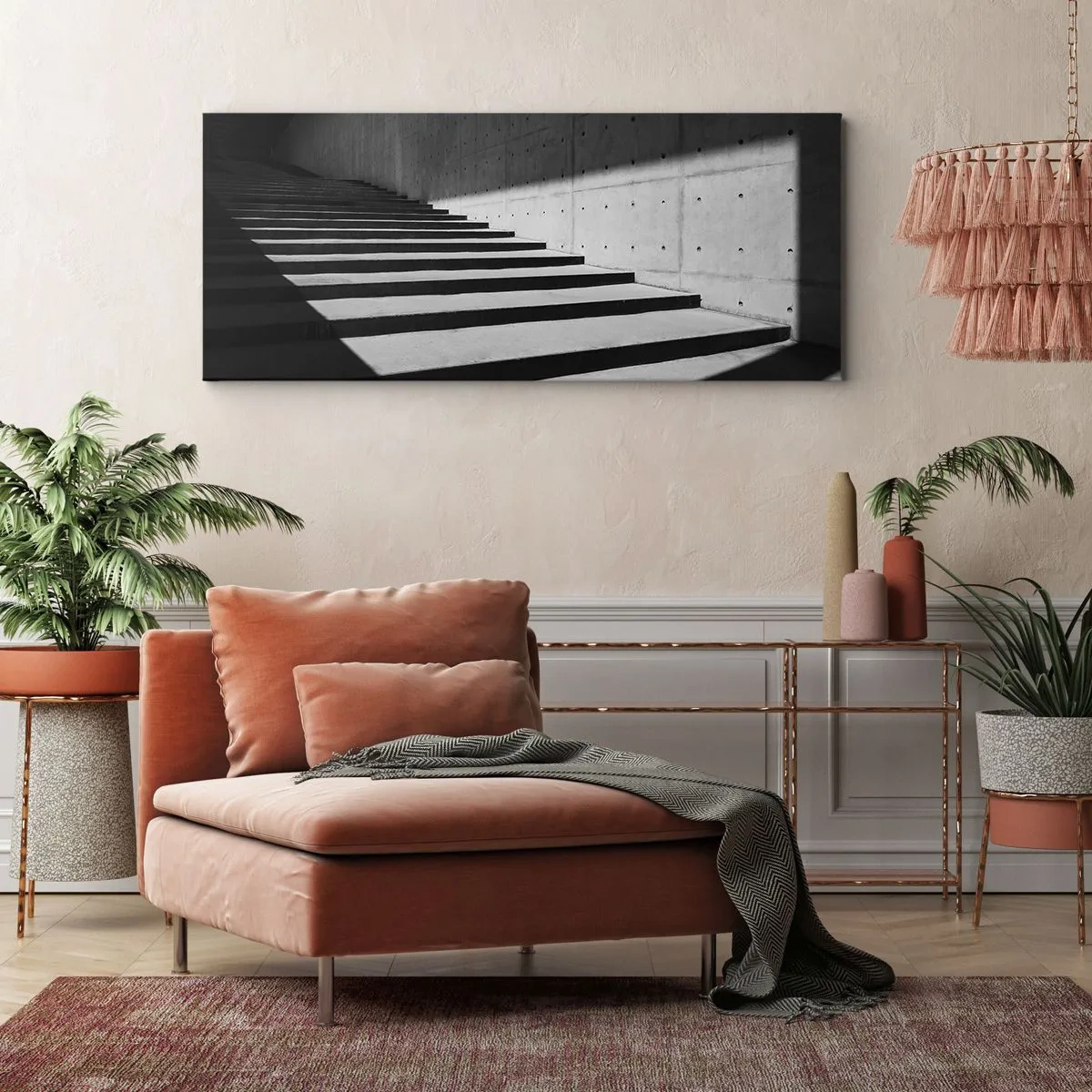 Bild auf Leinwand - Leinwandbild - Rohe Schönheit des Modernismus - 100x40 cm