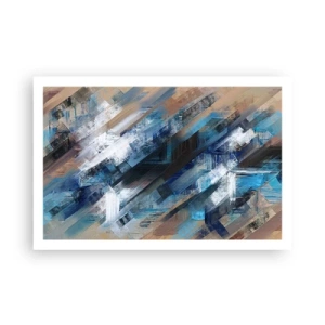 Poster - Auf einer blauen Diagonale - 91x61 cm